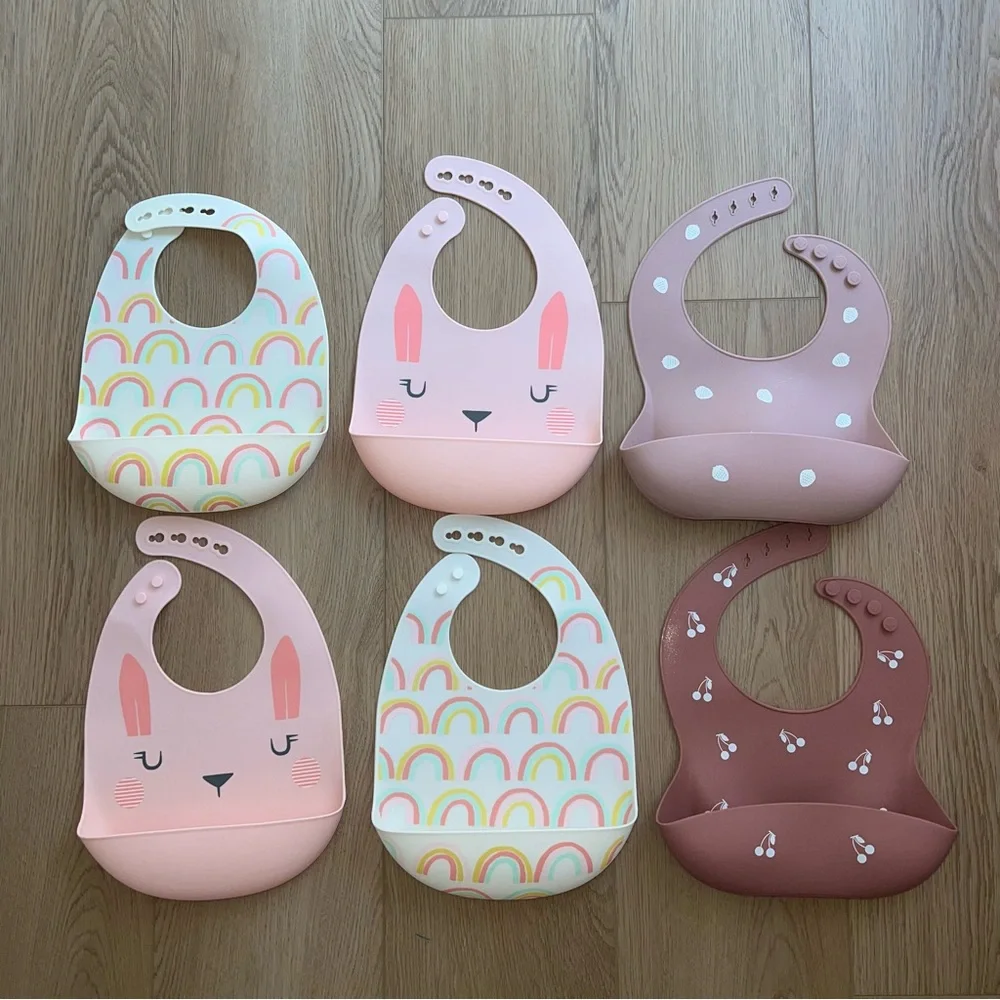 Silicone Bib Set of Six